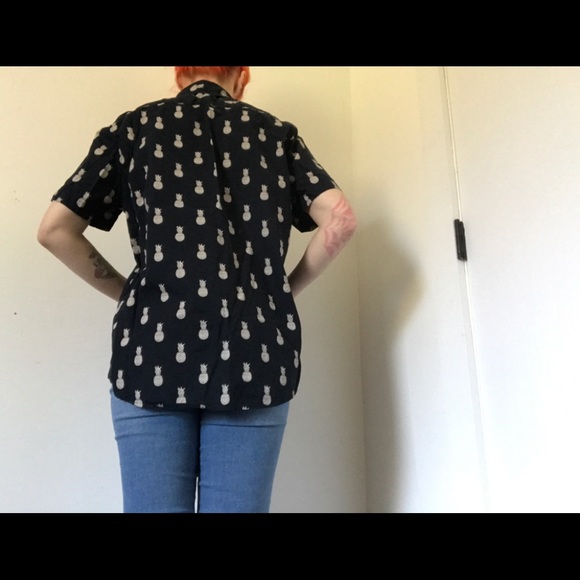 Forever 21 Pineapple Button Down Shirt - Picture 5 of 8